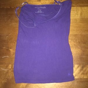 Fitted purple tank